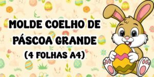 Molde coelho de páscoa tamanho grande para imprimir educação infantil página 6